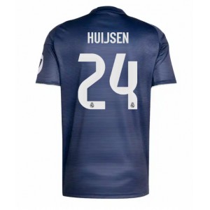 Real Madrid Dean Huijsen #24 Jalkapallovaatteet Vieraspaita 2025-26 Lyhythihainen